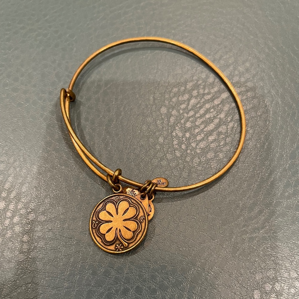 Alex and Ani Four Leaf Clover Charm Bracelet